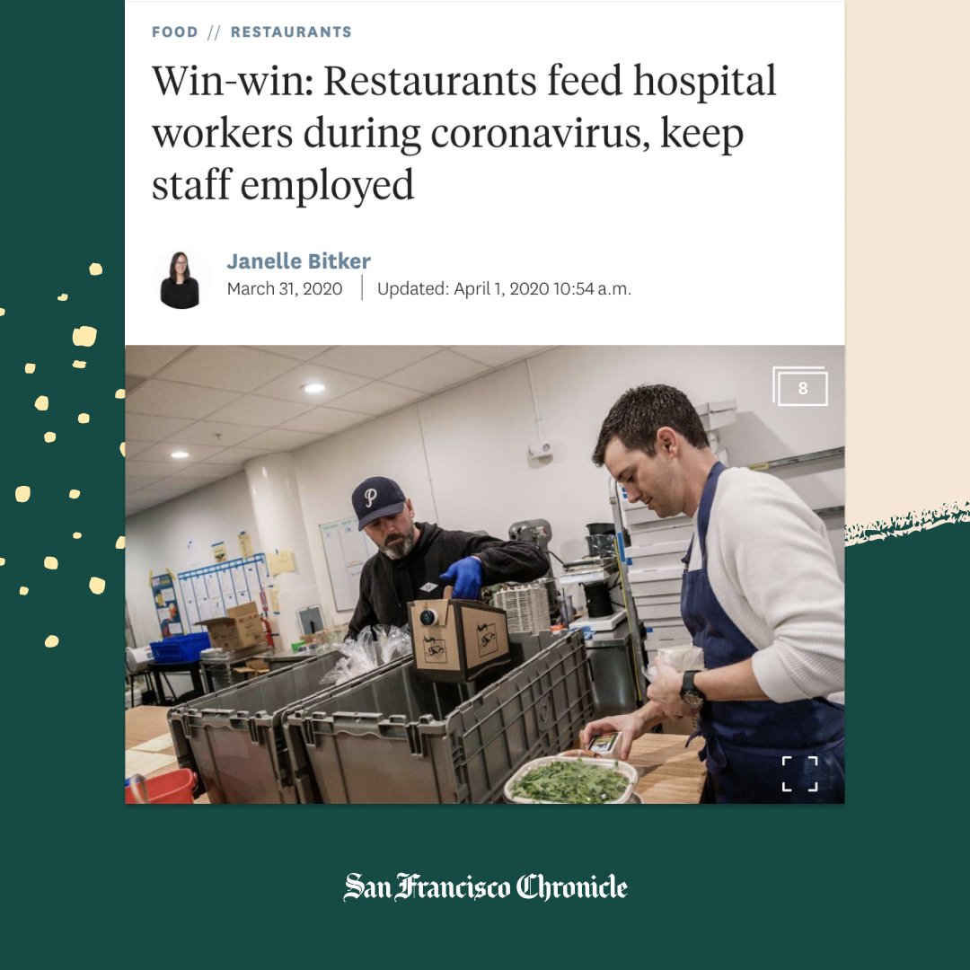 Thank you <a href="/sfchronicle/">San Francisco Chronicle</a> for bringing our story to life.

In just 2 weeks, Frontline Foods has served more than 8,000 meals to frontline workers and supported over 100 restaurants. We currently have 180 volunteers and 12 chapters nationwide across 8 states.

sfchronicle.com/restaurants/ar…