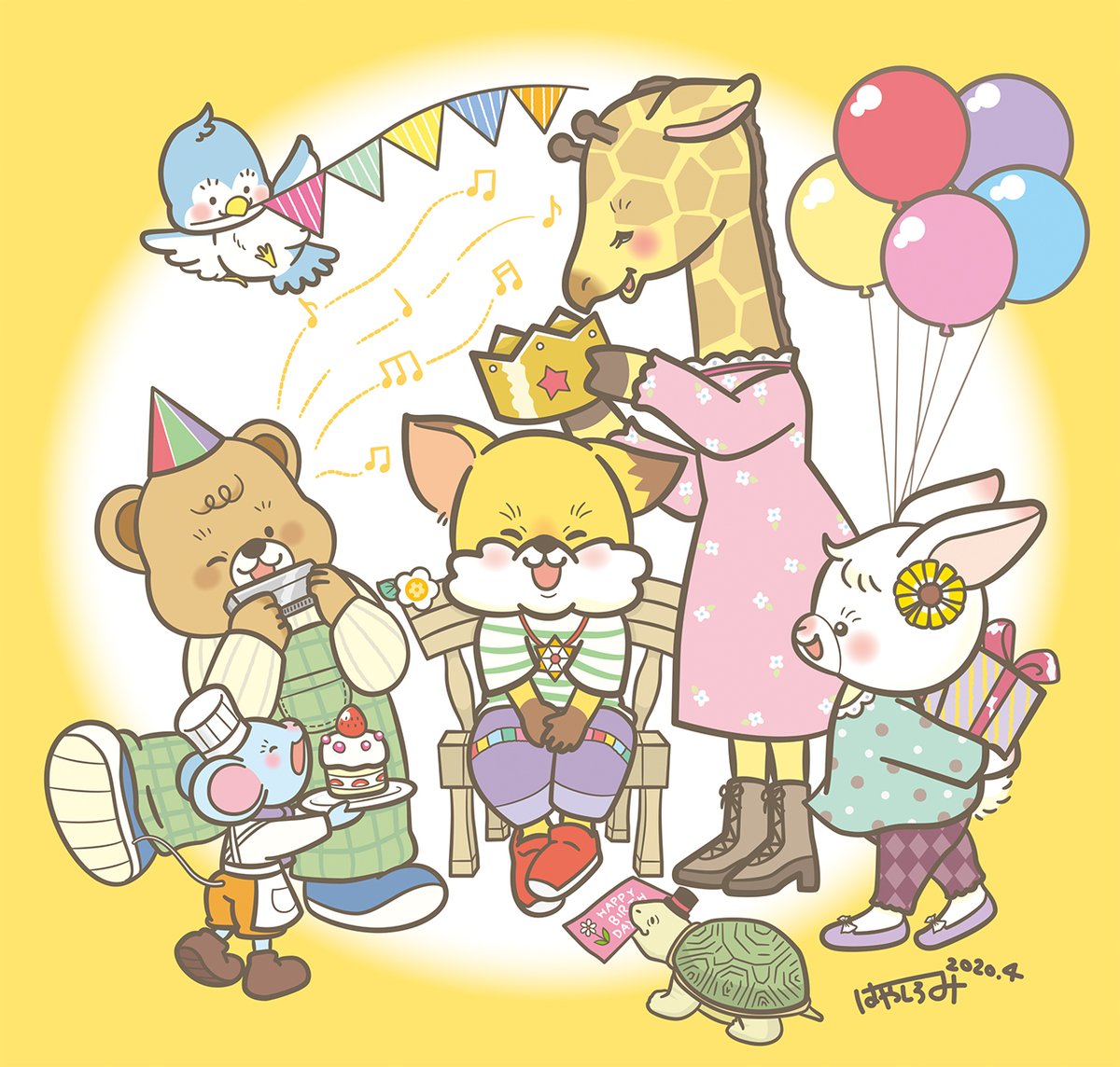 はやし ろみ イラストレーター على تويتر 前に落書きで描いたのを イラレで書き直してみました カードとかにしてみようかな