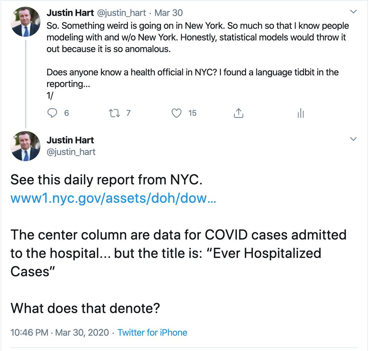 35% positive rate50K cases in NYC alone?!1500 deaths! :(A few days ago (every day feels like a week now) I sent out the following tweet asking about odd wording on the NYC PDFs which they used before they came out with their data website: https://www1.nyc.gov/site/doh/covid/covid-19-data.page2/