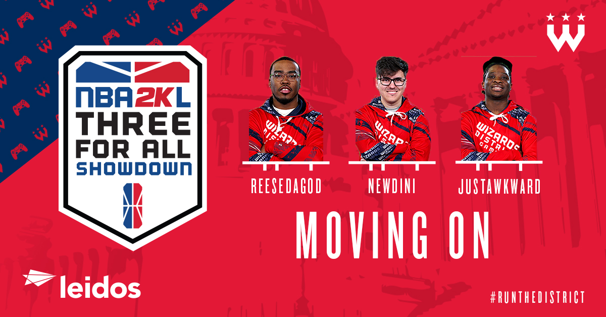 WizardsDG's tweet photo. SEE YOU IN THE SEMI FINALS!!!
Team @LeidosInc sweeps @NetsGamingCrew 2-0 to move on to the semi finals of the @NBA2KLeague #ThreeForAllShowdown
Tune in tomorrow night at https://t.co/4pTQBz9FBh https://t.co/cSyaBhcD2F