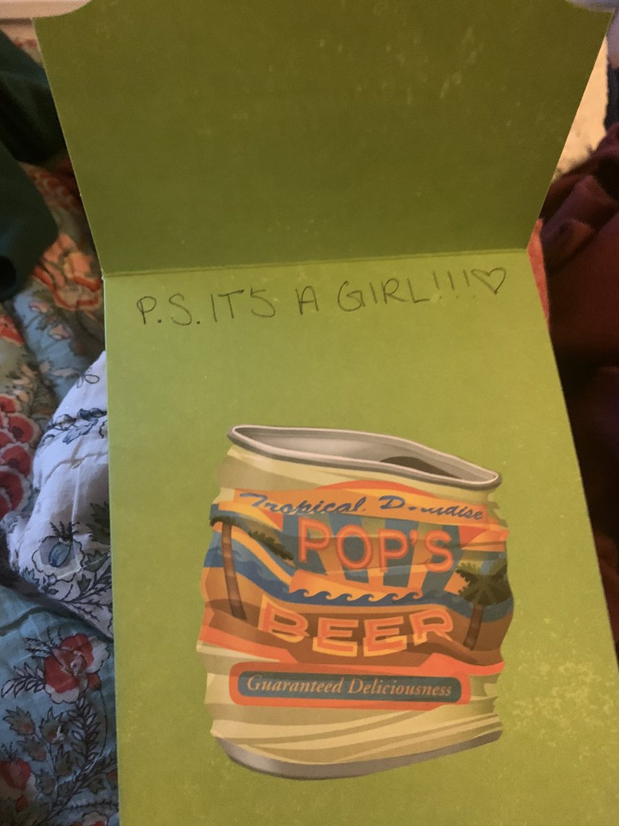 dave just found his father’s day card from when we told him Addie was a girl and NOW IM EMOTIONAL (the front flipped up to reveal that she was a girl theres a heart warming video somewhere of this)