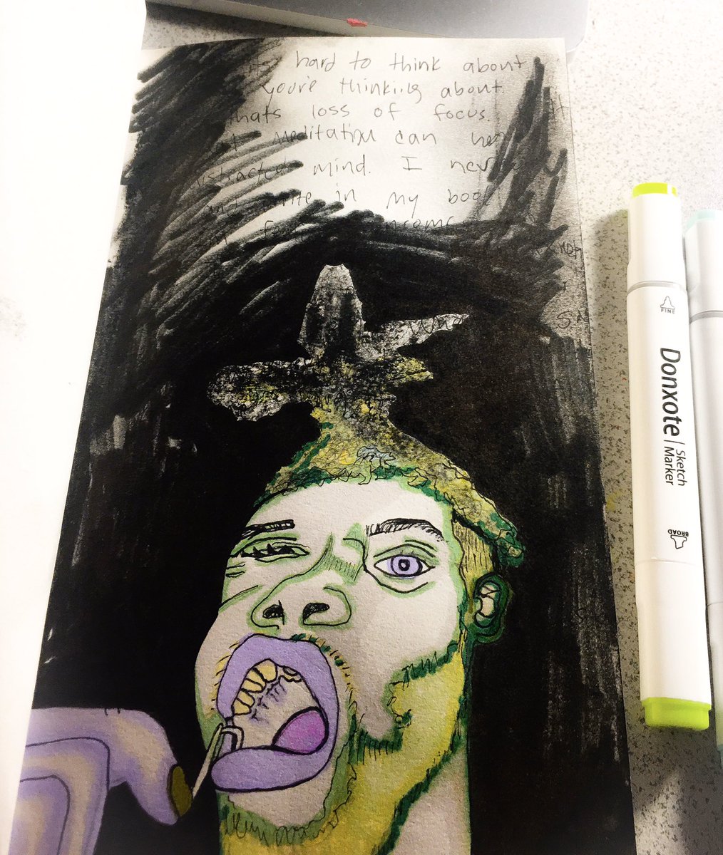 itsmemaggz's tweet photo. gr3n y3lw marker n charcoal https://t.co/5D4EaRk68z