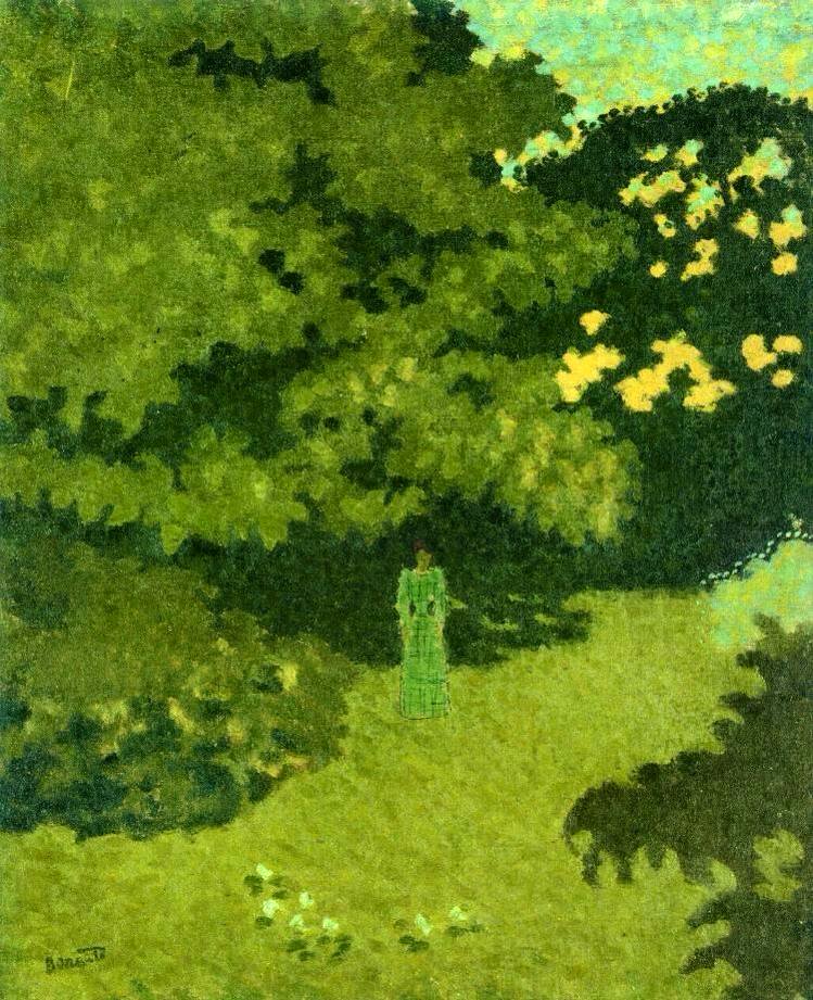 Pierre Bonnard Woman in a Green Dress in a Garden, 1892