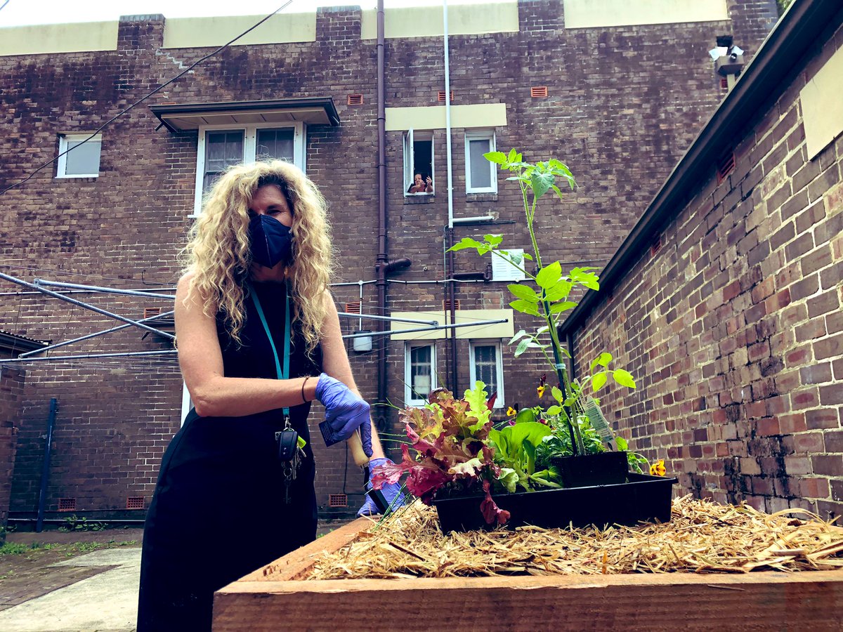 DarrenMartin01 (@darrenmartin01) on Twitter photo Taking #SocialDistancing to new heights (literally). That’s Kerry participating in garden bed installation from the 1st floor window. Thanks to Liesa from <a href="/wesleymission/">Wesley Mission</a> for her assistance. Together we provided new opportunities for residents to garden. #communitygreening Taking #SocialDistancing to new heights (literally). That’s Kerry participating in garden bed installation from the 1st floor window. Thanks to Liesa from <a href="/wesleymission/">Wesley Mission</a> for her assistance. Together we provided new opportunities for residents to garden. #communitygreening