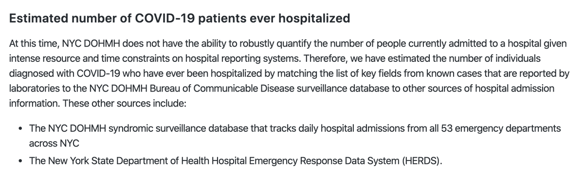 They have a pretty good data team over there because all of their README docs at GitHub are there, it's nicely organized... including this this snippet (screenshot and link): https://github.com/nychealth/coronavirus-data/blob/master/README.md4/