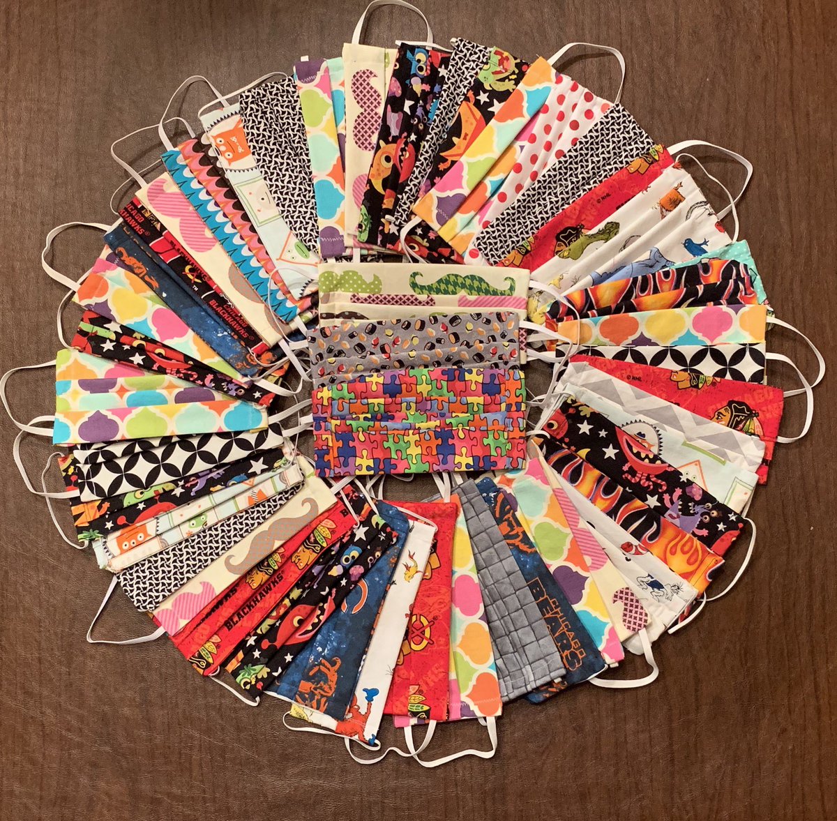 JoyRN6's tweet photo. Thank you to the NSSEO community for helping out by donating elastic and spreading the word. So far over 100 masks and counting are getting into the hands of our healthcare workers and patients who need them! #ilschoolsstepup #WeAreNSSEO @NSSEO_org https://t.co/Z9RAx3sLQQ