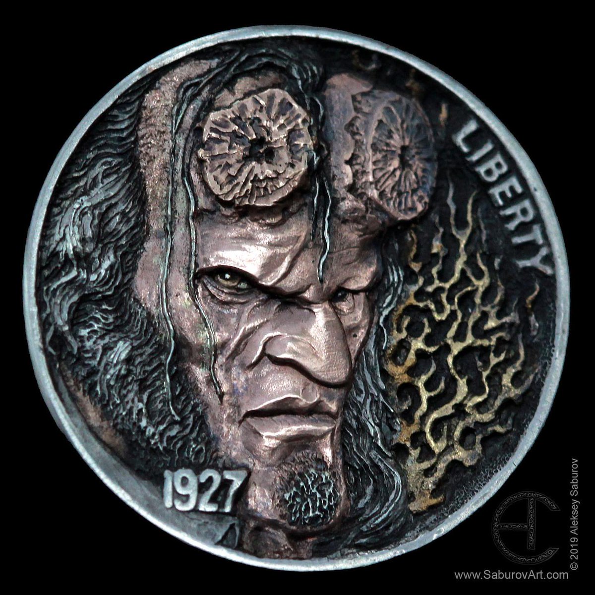 Hobo Nickel Society Otd 4 2 04 Hellboy Supernatural Superhero Film Starring Ronperlman Was Released U S Hobonickel Coincarving By Alekseysaburov Saburovart T Co 3pdnvdpnyv