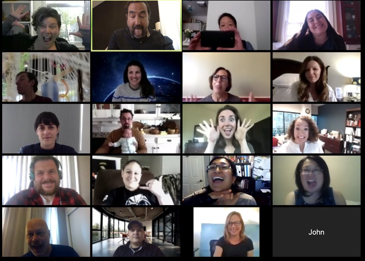 #Wonder strategists <a href="/meredithfenton/">Meredith Fenton 🔥</a> &amp; <a href="/rperezzz/">Robert Pérez</a> lead a virtual <a href="/Heartw1red/">Heartwired</a> training with the <a href="/OneJusticeOrg/">OneJustice</a> executive fellows — inspiring leaders from #nonprofit legal service orgs. #sociallyconnectedphysicallydistant