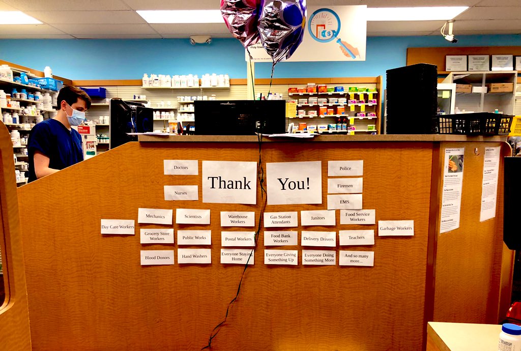 While many are thanking our teams for everything they do, the team at CVS 3589 in Raleigh, NC is thanking the other #HeroesWithoutCapes in our community ❤️