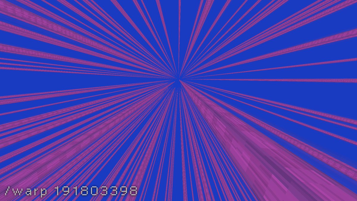 1) clockwise:/ warp 2 (so much fuchsia)/ warp time (starless sky, infinite snow)/ warp 191803398 (golden ratio, great colors)/ warp 667430 (gravitational constant, lots of zeros)