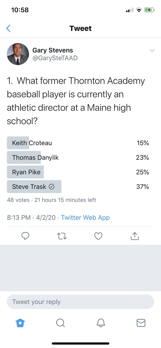 Amanda_Gibbons's tweet photo. @Jtrull23 @Steviewonders15 I voted for him just for fun and look he’s winning!!! https://t.co/vFy734LWm4