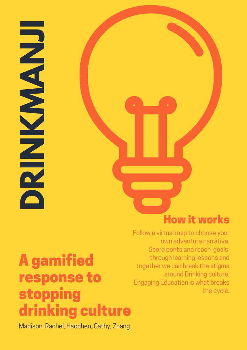 MadisonDUni's tweet photo. Drinkmanji an innovative approach to changing our perceptions of the Drinking culture problem.  #alm201 https://t.co/PdLaSwK8hk