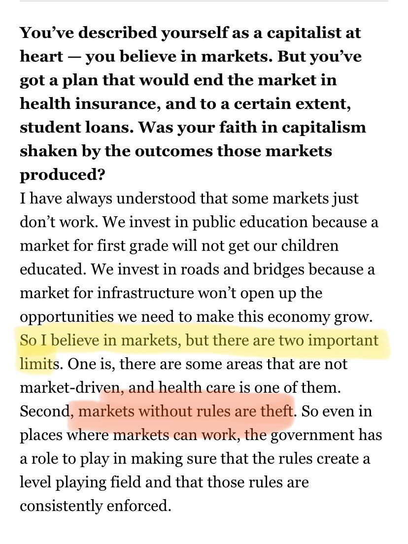 There is absolutely no way in which Elizabeth “capitalist to my bones” Warren has any meaningful differences in opinion with Bernie about the roll of government. It’s only aesthetic differences over the word “socialist.”(Quick reminder: those made her MORE electable than him)