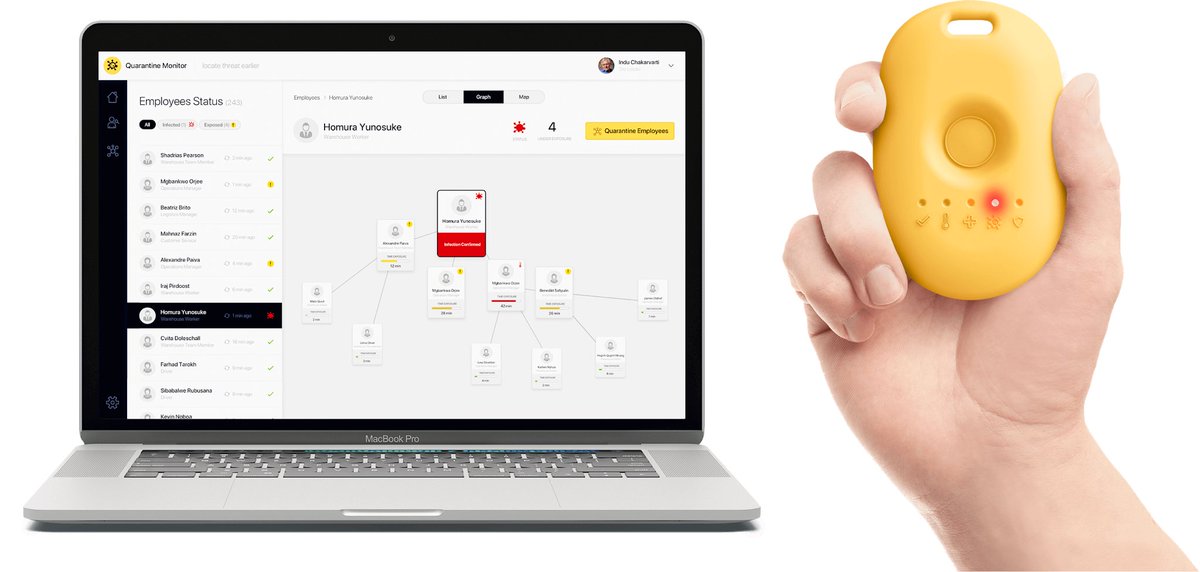 Trace: our solutions (pre virus) for ‘panic-buttons’ targeted safety and compliance.  @JohnsHopkins uses our solutions in clinical settings, where doctors can back trace to rooms / departments in ICU units of hospitals (see references in TechCrunch in final thread). 16/23