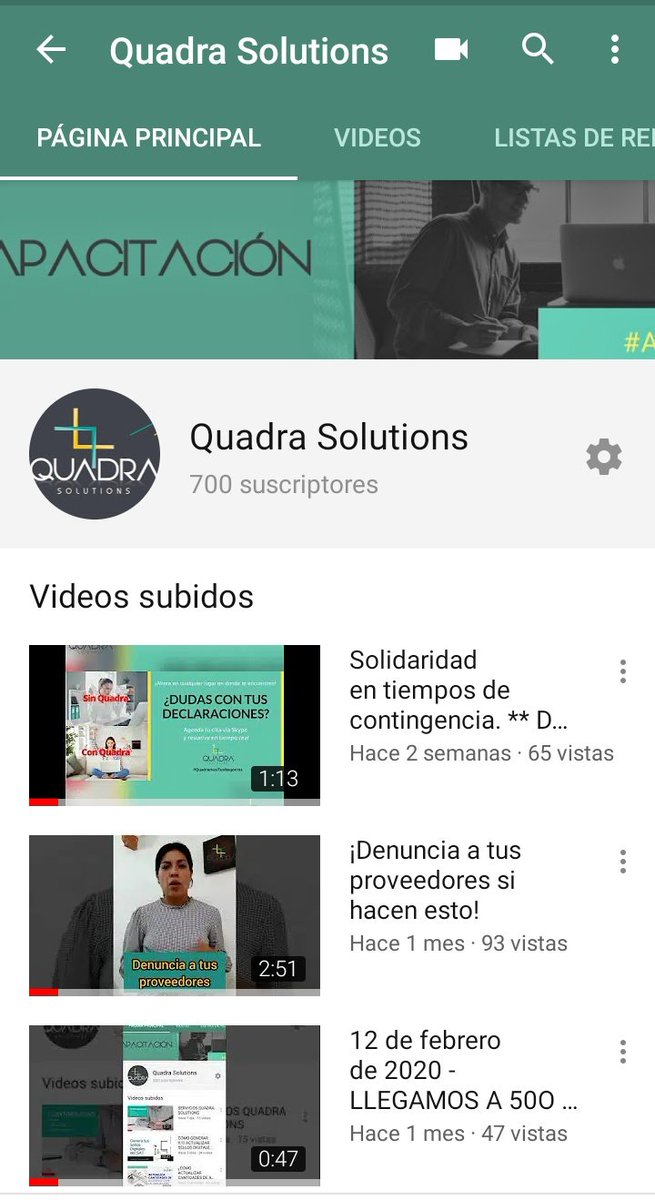 Quadra_S_'s tweet photo. ¡Somos 700, en nuestro canal de #YouTube, gracias!
La cultura fiscal va en aumento.
#AprendoConQS https://t.co/uS3pSj31gW