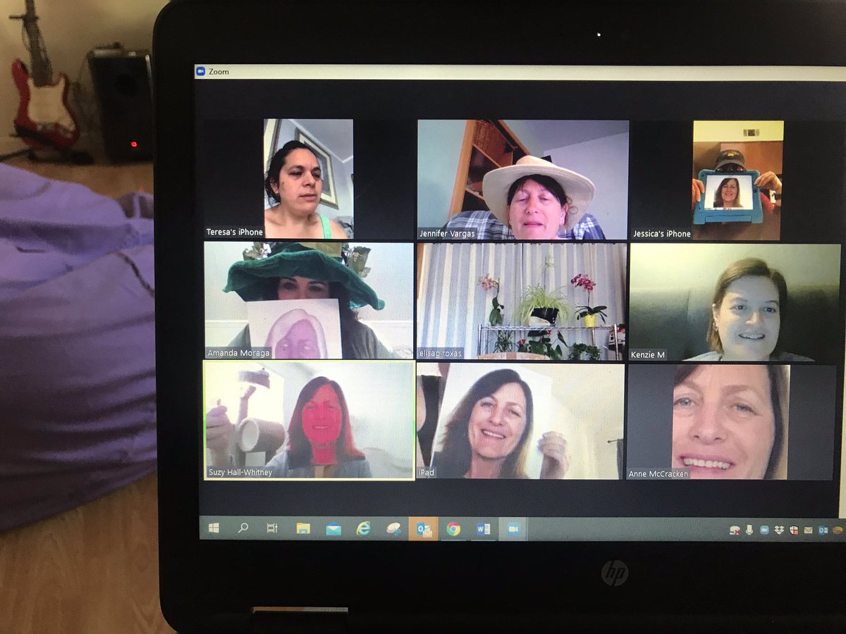 SunriseMHC's tweet photo. For April Fool’s Day the Superstar Shadelands Teachers surprised me on our Zoom call with pics of me! Made my day! So appreciate each and every one of them and the amazing work they are doing for children and families during this difficult time! #Shadelandsshines #MDUSD https://t.co/ofrNv0N3UW