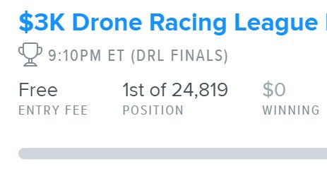 HydraFPV's tweet photo. We told you to watch our #DRLSimTryouts #FantasySports Pre-Show, and look where our star expert @rodeoannouncer landed on the @FanDuel board ON TOP 🔥 Thanks to all who watched and learned, and congrats @ChristianSloun for winning a @DroneRaceLeague contract! #DroneRacing #DFS https://t.co/oCnYuFkIKr