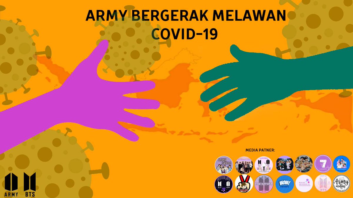 Vantastic_V's tweet photo. ARMY Bergerak Melawan Covid-19 

Project penggalangan dana untuk membantu Indonesia melawan covid-19.

Bagaimana cara berpartisipasi dalam project? Silahkan klik link
https://t.co/jcYpfLs0hL

@BTS_twt #BTSARMY #IndonesiaLawanCorona https://t.co/8fIG02MJMz