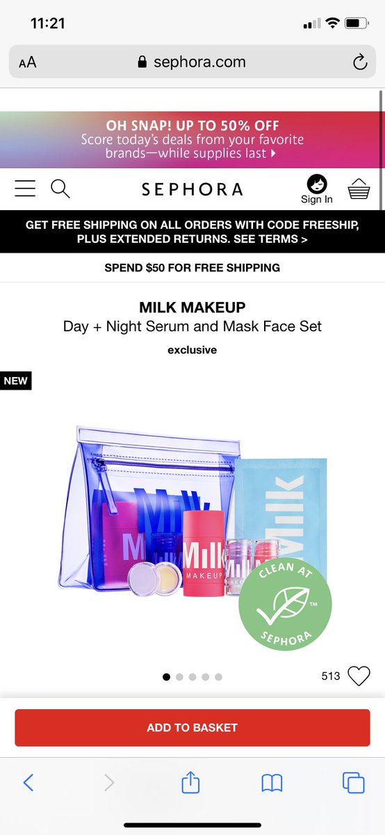 milk makeup free shipping code