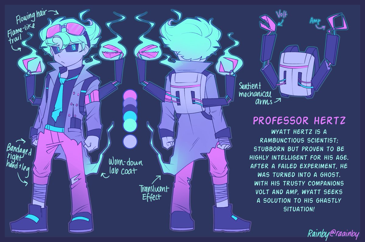 raainby's tweet image. Heyo! Introducing Wyatt Hertz, aka Professor Hertz. He's a phantom scientist!
#AvatarDesignContest #RobloxAvatarContest
roblox.com/users/51809421…
