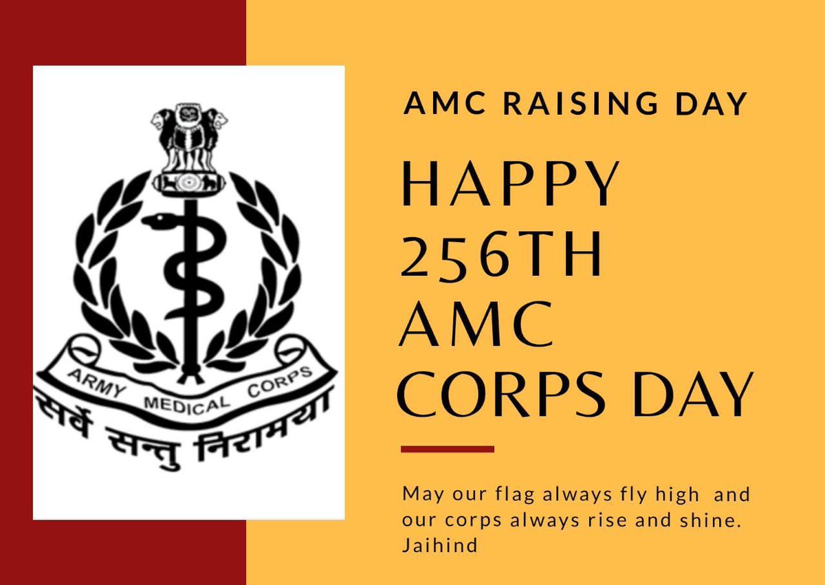 Felicitations on the AMC raising Day to all pers of the Corps. May you  continue to bring glory, image size:1200x851