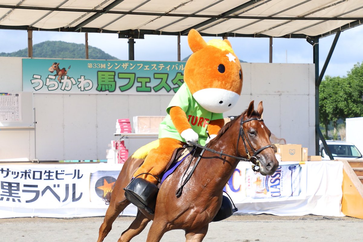 阪神競馬場 公式 On Twitter 今日の 意外と知らない競馬の世界 ではスーパーターフィーくんをご紹介 ターフィーくんがこんなことできるってご存知でしたか 人馬一体 否 馬馬一体の飛越を見せてくれていました かっこいい 注目してほしいのは鎧 あぶみ を