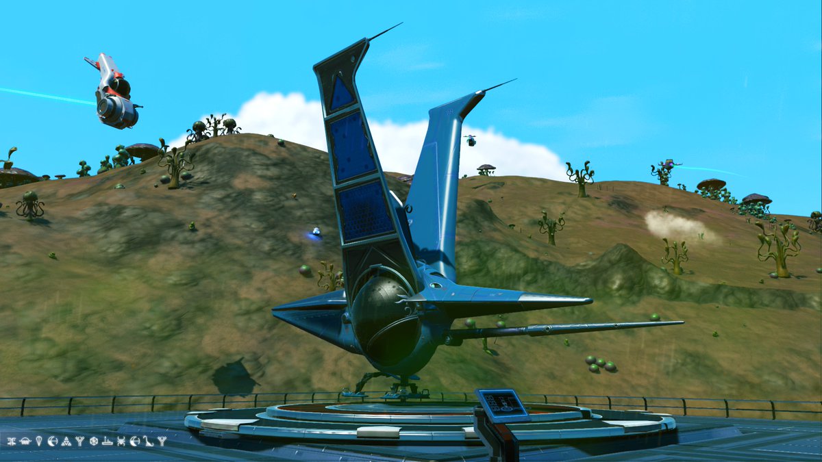Two lucky scores to night. First, I managed to earn some NipNip Buds at the Nexus, so that's all the crops sorted. Then, as I was landing at my base, that super-rare S-class Exotic came flying in next to me. I'm still on the look out for that other one and an S-class Explorer.