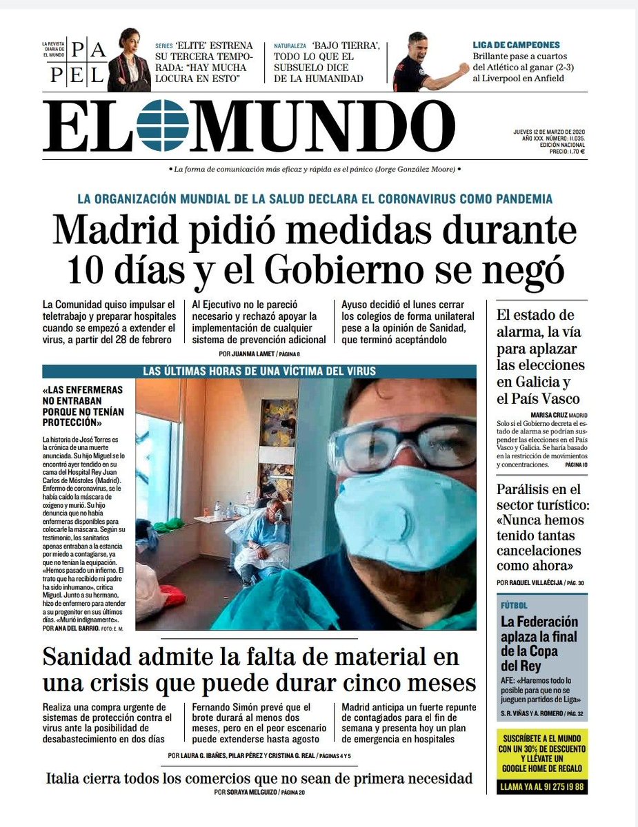 GJavalambre's tweet photo. @PSOE @SimancasRafael @eldiarioes @Mhemeroteca 
Los que pedían la dimisión del Gobierno de Rajoy por el contagio de una ATS y el sacrificio de un perro Ahora con más de 10.000 muertos y 100.000 contagiados,piden lealtad y que todo el mundo se calle
#GobiernoDimisionYa 
#GobiernoDimision https://t.co/QepNX8ozbc