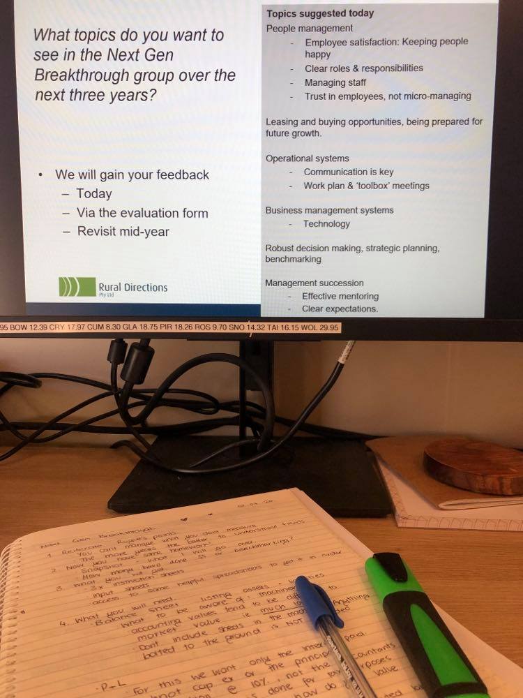 Yesterday saw the first session of Next Gen Breakthrough! It may look a little different than first planned, but it’s great to connect businesses from Port Kenny through to Keith. 
 
Interested in taking part? Don't worry! We're still taking EOI's, so get in touch to be involved!