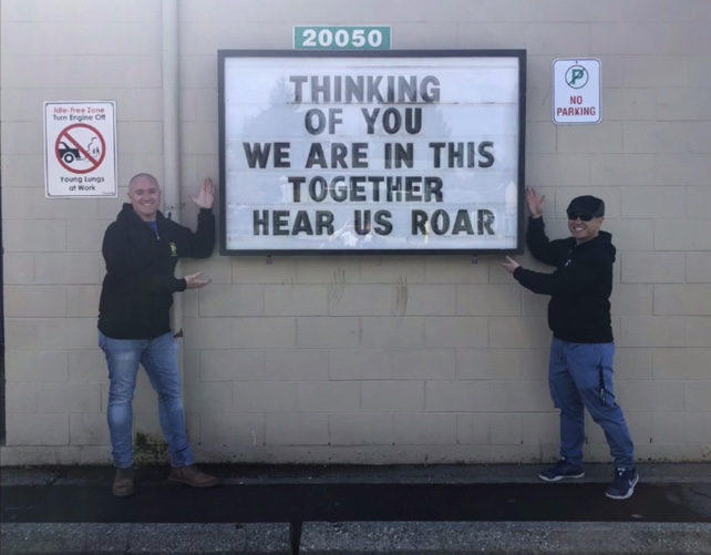 LangleySchools's tweet photo. As part of the first week of connecting with the community, @NicomeklSchool staff shared some love for their families by video. Well done Cougars - we are in this together! #MySD35Community https://t.co/v3VLjnjw8z https://t.co/cBsoouUfzn