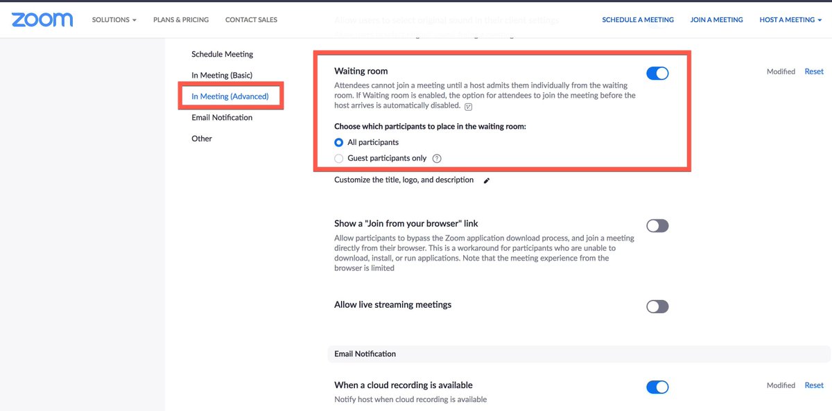 LEISDDigLearn's tweet image. Good news, Teachers! @zoom_us has turned ON the Waiting Room by default for meetings. You will get to allow each participant into the meeting (&amp;amp; keep out those you don&apos;t recognize.) Please use this &amp;amp; the other security settings to protect your meetings w/ students. #Zoom