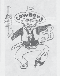 9/12 Not long ago there was a different Pistol Pete logo used. The first picture is from a 1985 football media guide and the second is from an undated sweater that shows its colors. I believe this logo was in use until 1989.