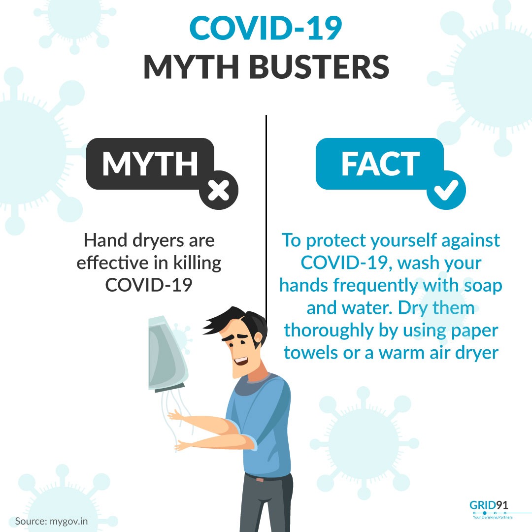 grid91_official's tweet photo. As the outbreak continues to create panic, @grid91_official helps bust some myths and brings you facts to avoid confusion and spread of misinformation.
#mythbusters #grid91solvingmisconceptions
#Coronavirustruth #Facts #FactsMatter #FactoftheDay #safehands #StayHomeSaveLives https://t.co/euShj2vw9Z