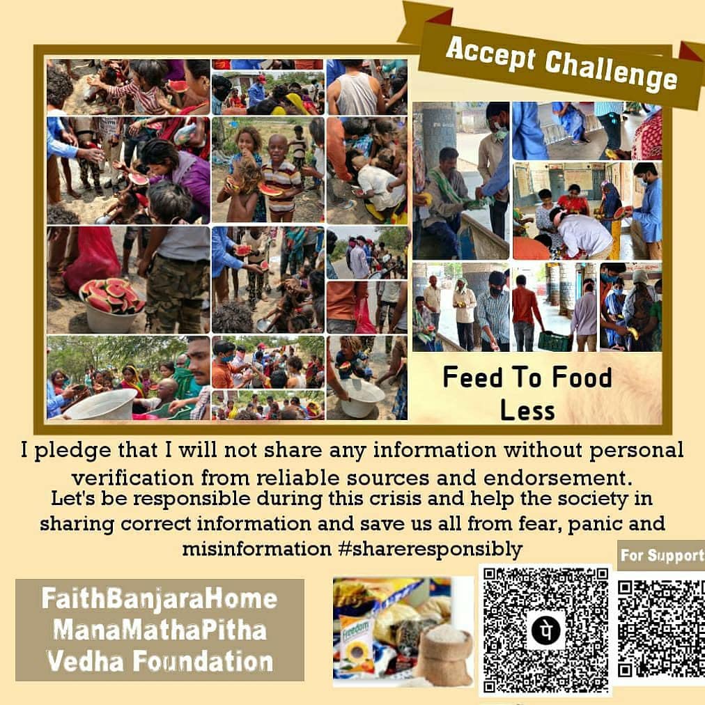 JuluriCharith's tweet image. #Acceptchallenge 
Many people are sleeping with hunger let&apos;s join our hands together .
#saveindia🇮🇳
#faithbanjarahome
#manamathapitha
#vedhafoundation