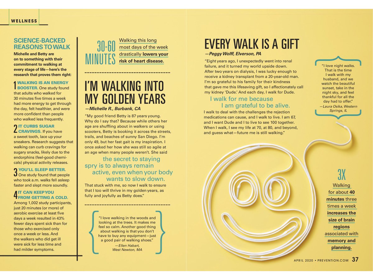 MonaLynneAyotte's tweet photo. From @PreventionMag @icvmcwpg The Power Of Walking.If you have @wpglibrary card check out Prevention magazine’s article on walking to give you some awesome ideas to pump up your walks. Read about benefits others experienced. Keep your distance &amp; wave hello to other walkers. https://t.co/r1RLbTIhoV
