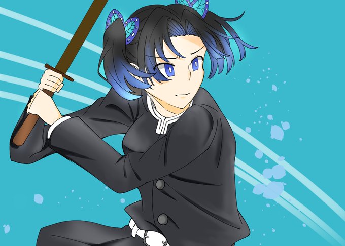 貝塚さんがTwitterに投稿した神崎アオイ(鬼滅の刃)のイラスト。