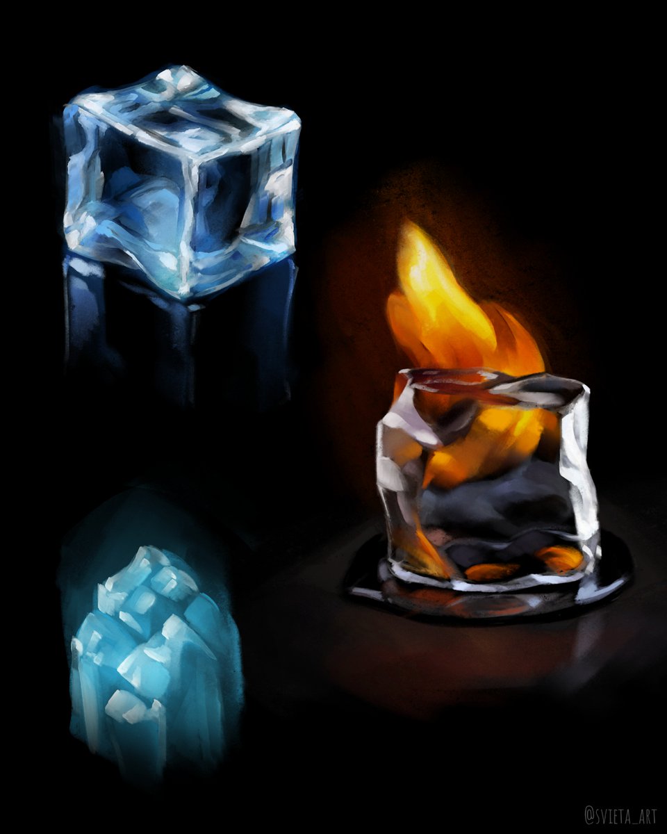 TaleofSentience's tweet photo. So I was testing a smudge brush in @Krita_Painting and it slowly turned into these ice studies. ❄  
#study #sketch #dailysketch #sketchdump #colorsketch #iceandfire #ice #digitalart #smudgebrush #krita #digitalpainting https://t.co/Q6D0CR2g2o