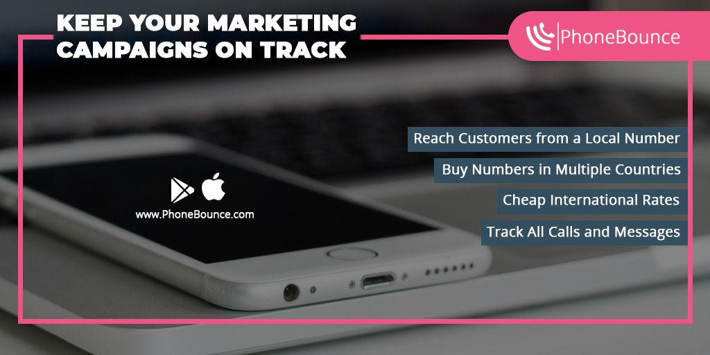 PhoneBounce's tweet photo. Run Marketing campaigns and get better ROI with a new number: https://t.co/bvhy9wIJ4H

#PhoneBounce #WorkFromHome #Startup #VoIP #business #UC #PBX #cloudcomms #connectivity #phonesolution #videocall https://t.co/kmyTdv54JA