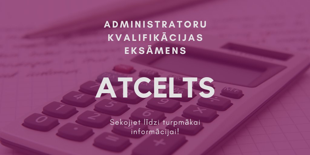 !!! ATCELTS 2020.gada 22. aprīļa administratoru kvalifikācijas eksāmens  

Visi administratori, kuriem bija pienākums kārtot minēto eksāmenu, tiks informēti par turpmāko nepieciešamo rīcību un kārtību, kādā būs kārtojams kvalifikācijas eksāmens.