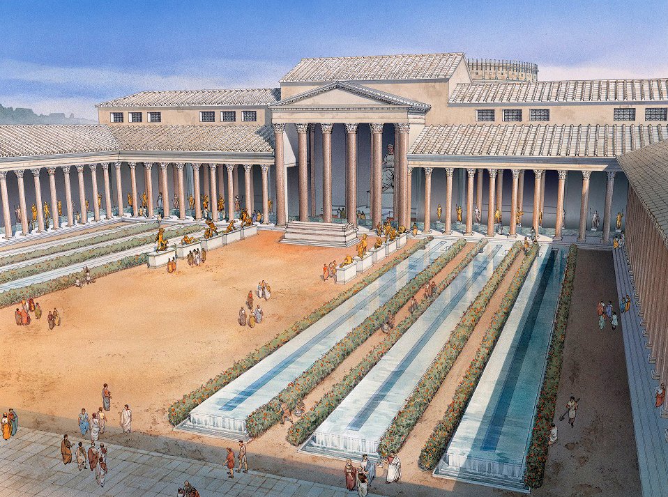 The Temple of Peace or 'Templum Pacis' was built by Vespasian to commemorate the capture of Jerusalem and the conclusion of the hard-fought Jewish War in 71 AD. The vast complex was constructed just north of the Roman Forum on land cleared by the Great Fire in 64 AD.  #LostRome