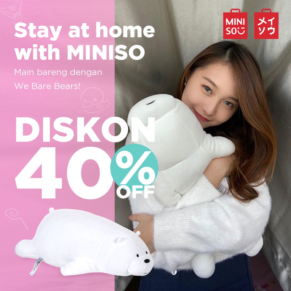 katalogpromosi's tweet photo. Buat yang kangen ngemall dan main ke MINISO - Ada GRATIS VOUCHER POTONGAN 40% untuk pembelian Boneka We Bare Bears Lying Plush Toy khusus di official store Miniso (Lazada) | Yuk buruan beli .. sebelum kehabisan ^_^ | Infonya di sini yah https://t.co/WfVTFuVKiM
#promominiso https://t.co/szjmyoogd3