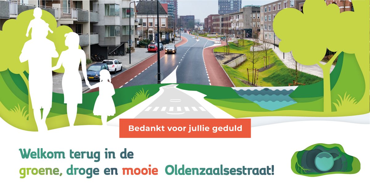 Het is zo ver! Na meer dan een jaar is de Oldenzaalsestraat vandaag om 17.00 uur weer in zijn geheel open voor verkeer. De komende weken wordt het project verder afgerond. Meer info via bit.ly/2Jxm0Q6
