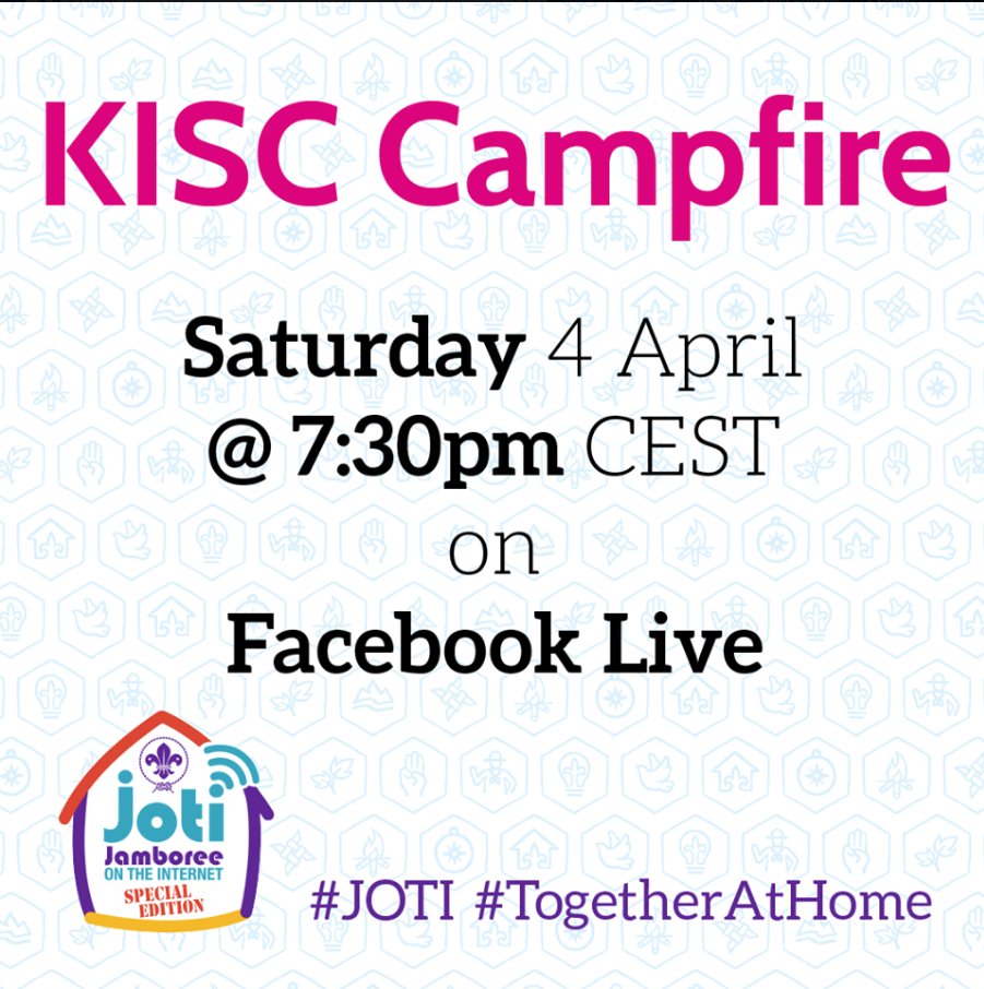 2ndExeterScouts's tweet image. Join the pinkies tomorrow night around the campfire at 6:30pm BST on their Facebook page facebook.com/kanderstegscou… #JOTI #virtualScouting
