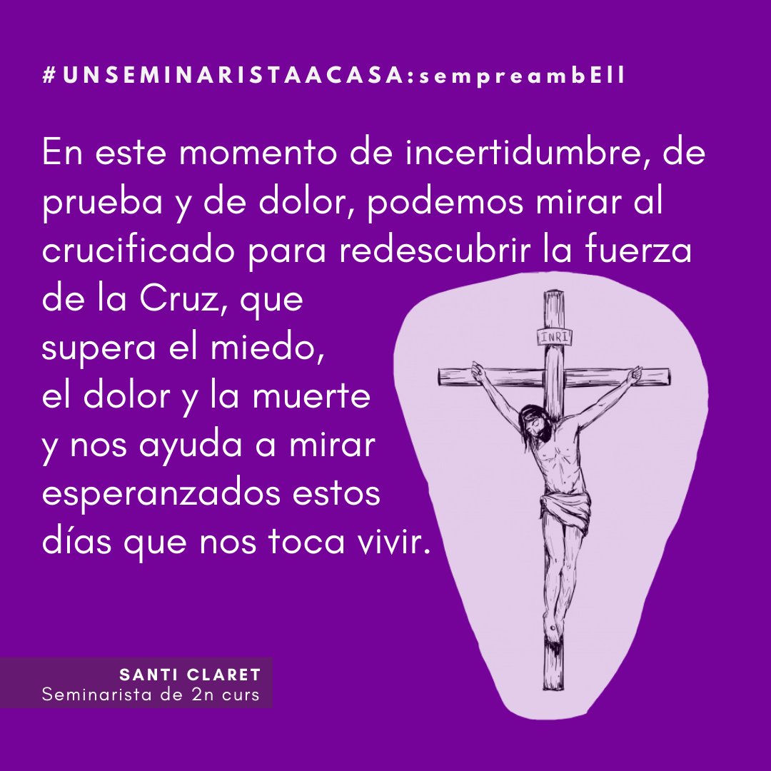 La fuerza de la Cruz
#unseminaristaacasa #sempreambEll
<a href="/esglesiabcn/">Església de Barcelona ⛪️</a> <a href="/bisbatsantfeliu/">@BisbatSantFeliu</a>