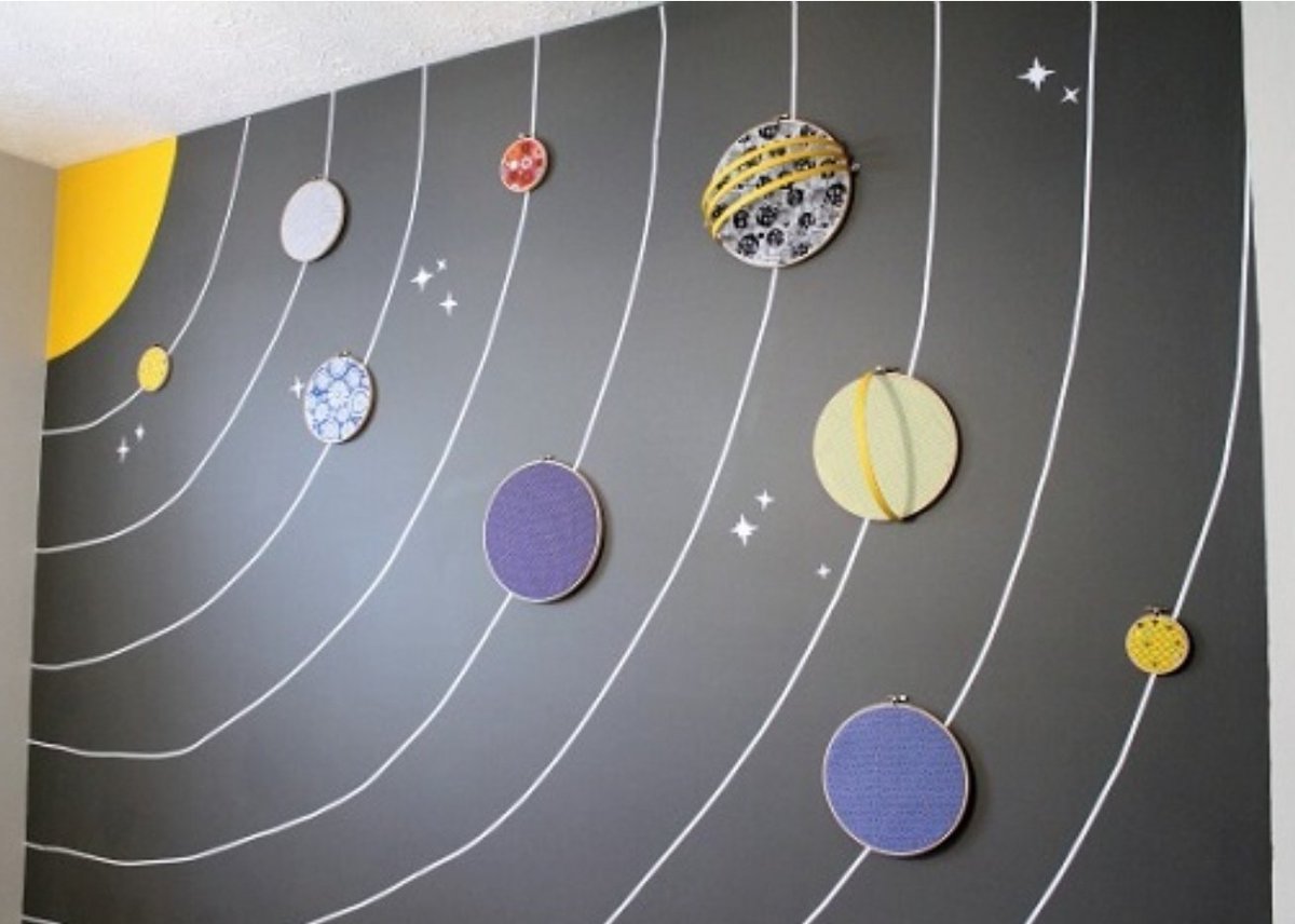 ArteroChico's tweet photo. Llevemos el espacio a nuestras habitaciones, ¿por qué no hacer un mural con los distintos planetas que conocemos? ¡Es muy fácil! Solo necesitamos cartón, cartulina y pinturas, ¡y listo! Dormiremos con vistas al espacio.
#DCSUVA #EstrategiasCCSS https://t.co/9GblOeoOYh