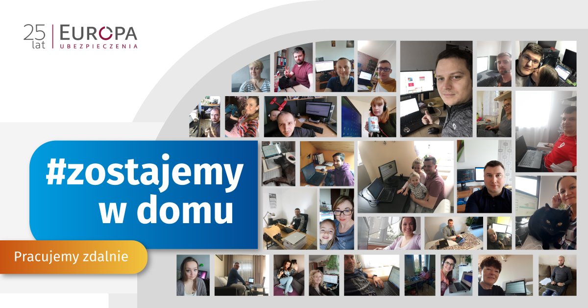 Po dwóch tygodniach już wiemy, że praca z domu potrafi stanowić wyzwanie. Dajemy jednak radę: pracujemy zdalnie - działamy normalnie. 

#zostańwdomu #ubezpieczenia #Europejczycy #pracazdalna
