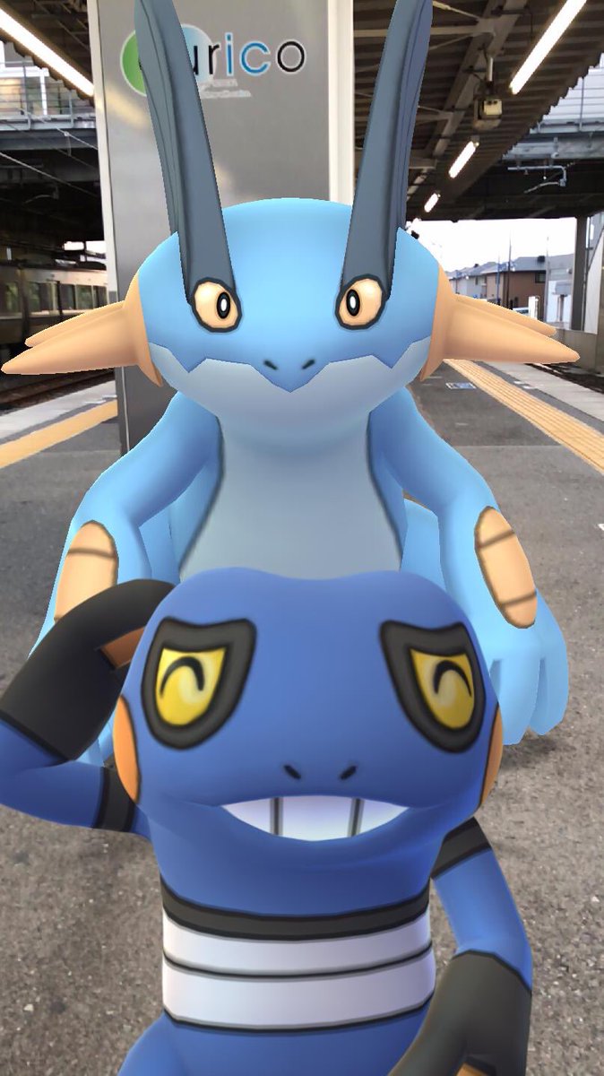 ゆうこ 滋賀の粒おばちゃん 粒 ポケモンgoで相棒のラグラージのお世話をして写真撮ったんだけどもなんのバグなのかグレッグルがめちゃよい感じで割り込んできて笑顔で写ってた まさに奇跡の1枚 ポケモンgo グレッグル割り込んできた 奇跡の1枚
