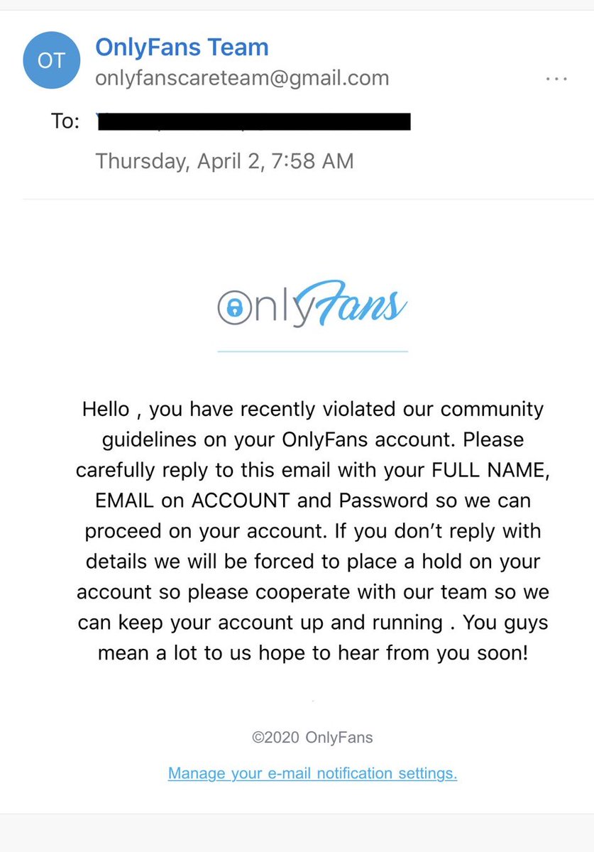 Confirmation email onlyfans How To