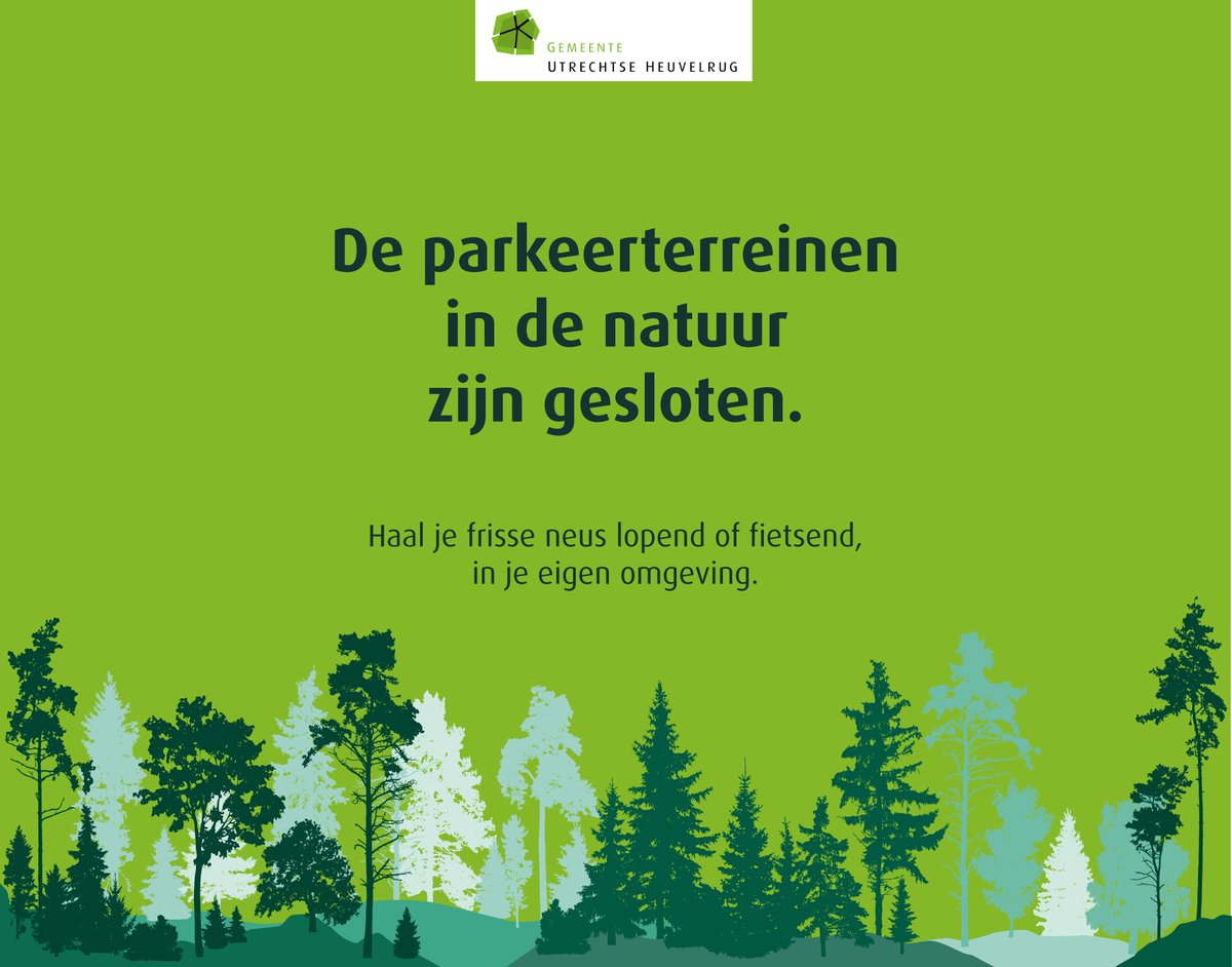 Gemeente sluit parkeerterreinen in de natuur af vanaf zaterdag 4 april: bit.ly/2X5eSSX (HvS).