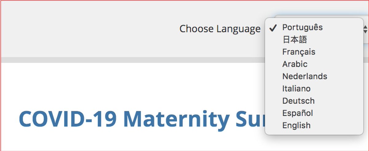 lenkabenova's tweet photo. The survey of maternal/newborn health professionals is now available in 9 languages - 

English
Français
Arabic 
English
Português
Español
Italiano
日本語
Deutsch
Nederlands

Join your colleagues across the world in documenting the response to COVID-19. https://t.co/2YJ50KLwcu https://t.co/ebtkPibya1